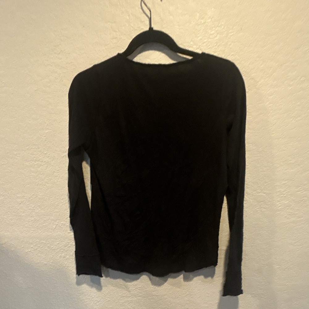 Zadig & Voltaire Women's Black V-Neck Long Sleeve Skull Pullover Top - Picture 5 of 5
